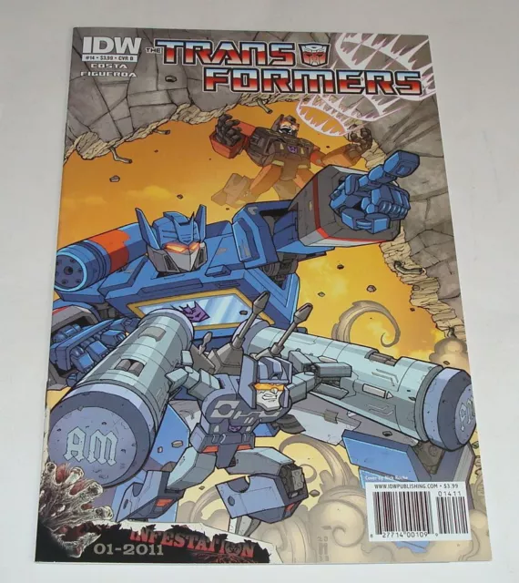 Transformers issue 14 alt cover B Dec 2010 VGC 1st Print IDW Comics