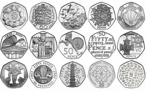 Fifty Pence 50P English Proof Uncirculated Coins Choice of Year