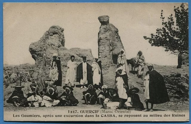 CPA: GUERCIF (Eastern Morocco) - Les Goumiers, after an excursion to the CASBA