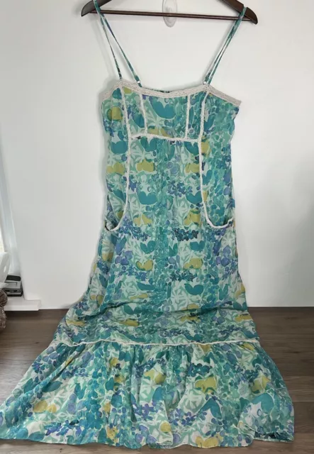 Jessica Simpson Bohemian Cowgirl Dress Teal Green Size M Sundress