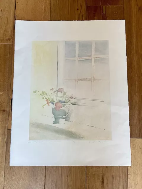 Large Etching Print ‘Sunlit Window’ by Donald Wilkinson Signed Artist Proof A/P