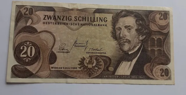 Austria 20 Shillings 1967