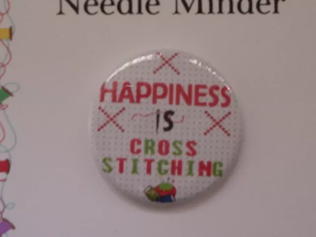 Magnetic Needle Minder Keeper Cross Stitch Button  / Fridge Magnet 