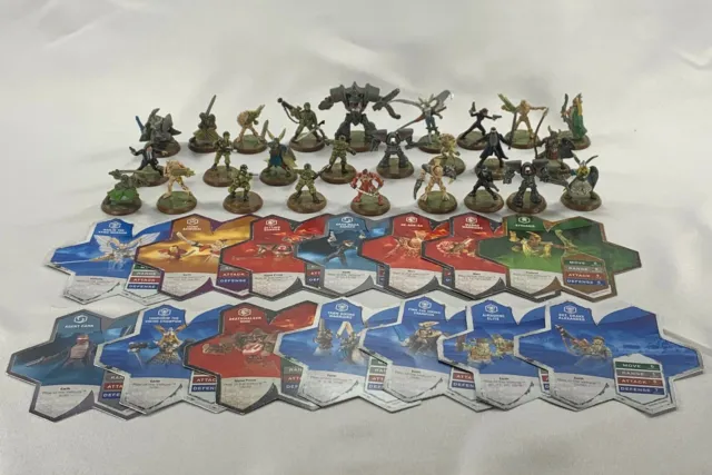 Lot of 26 Various Heroscape Figures w/ 14 Cards miniature board game hasbro