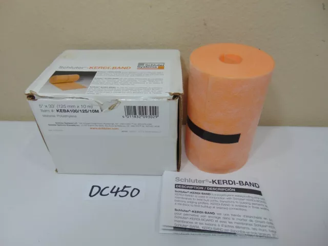 Schluter Kerdi Band 5" x 33" Waterproofing Membrane Strip New Open Box