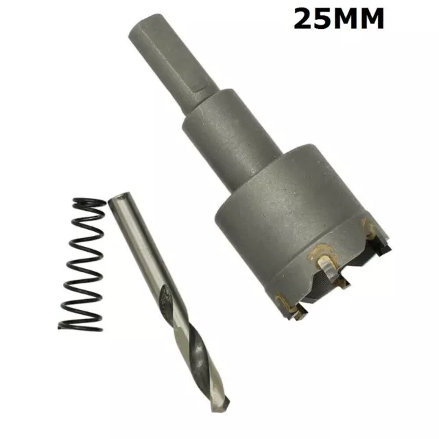 Frese A Tazza Con Punta Per Trapano Muro Metallo Legno Acciaio Da 25Mm