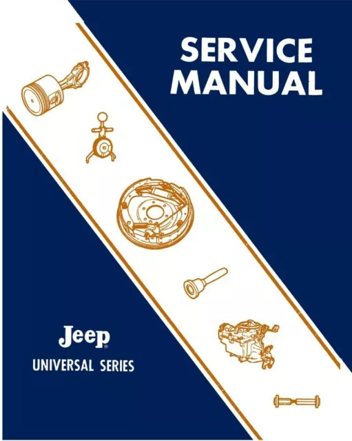 1966 1967 1968 Jeep Cj - Universal Series Shop Service Repair Manual Book Engine