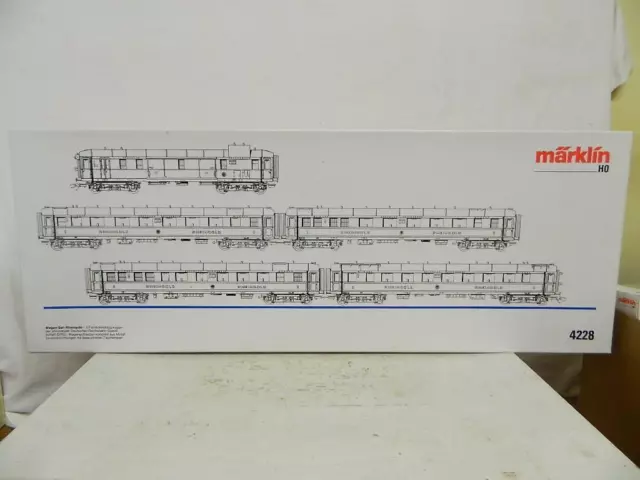 Marklin HO 5pc DRG Rheingold Long Distant Express Coach Set Item 4228