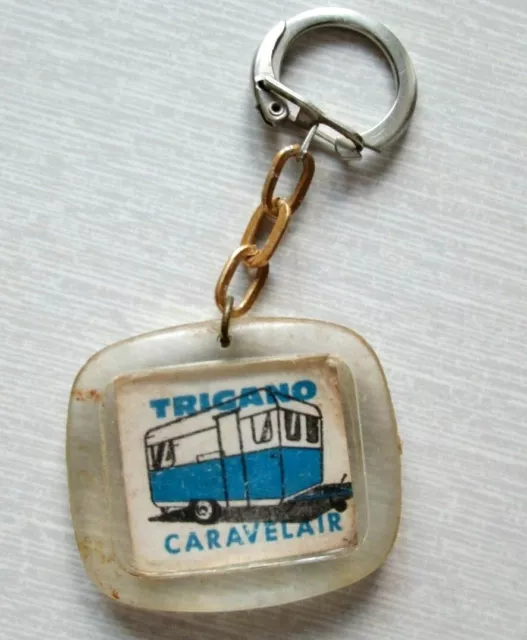 PORTE CLE ANCIEN CARAVANE - camping car key chain vintage ring