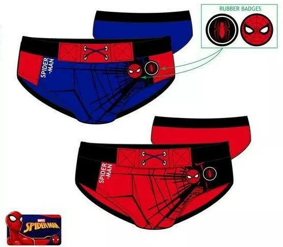 Costume da bagno bambino Spiderman slip mutandina bimbo mare piscina 3 4 6 8