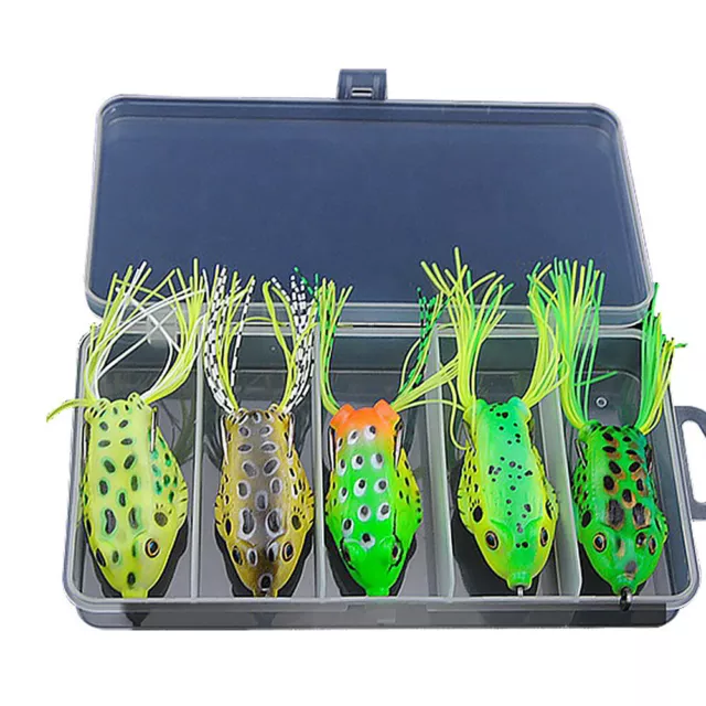 ５Ｘ　Topwater Soft Plastic Lures Fishing Frog Snakehead Perch Bass