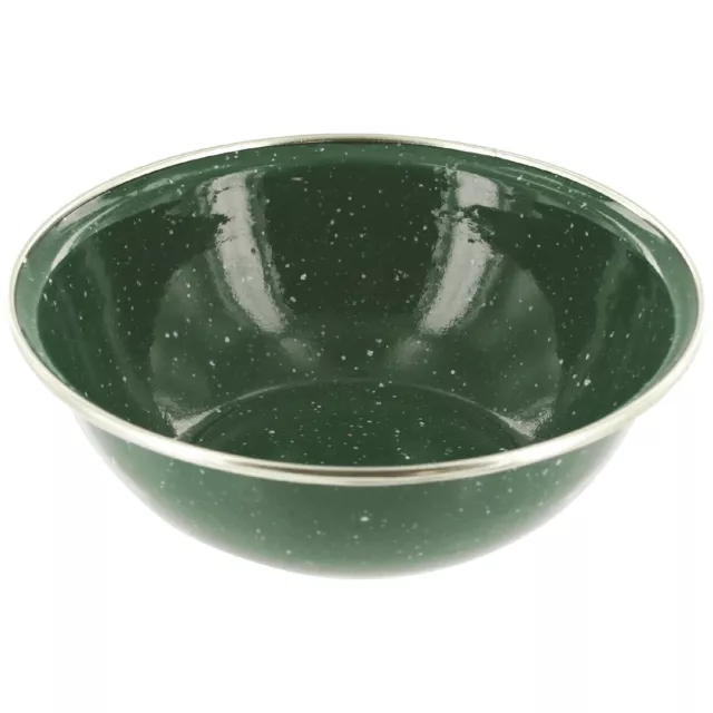 Highlander Esmalte Lujo Bowl Camping Cena Metal Placa Viajes Plato Verde Del Ejé