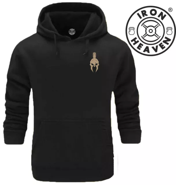 Spartan Warrior Helmet Hoodie Pocket Gym Clothing Bodybuilding Training MMA Top