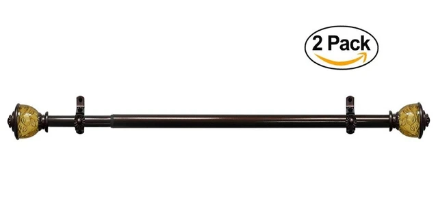 Achim Home Furnishings Camino Lincroft Window Rod and Finial, 48 to 86-Inch (...