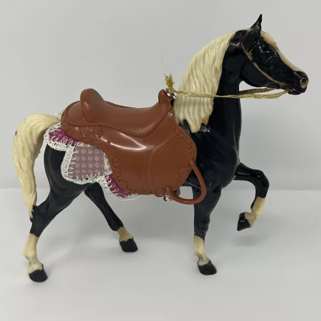 Vintage Breyer Horse Western Prancing Horse Breed Dark Light Mane Tail Saddled