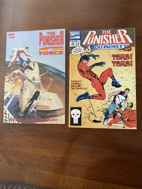 The Punisher Eurohit and G Force Comic Books 68 Marvel Comics 1992