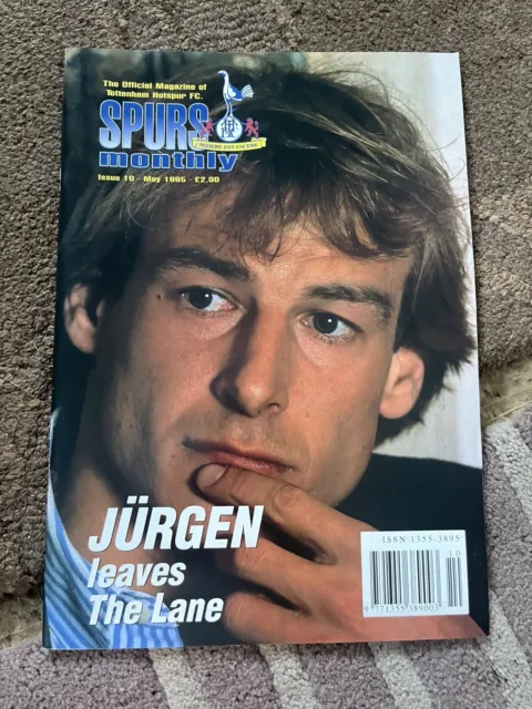 TOTTENHAM HOTSPUR - Spurs Monthly Magazine Issue 10 May 1995  / Mint. Klinsmann