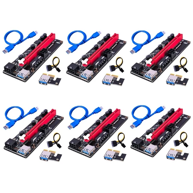 PCI-E  VER 009S for  1X 4x 8x 16x Extender 6Pcs Newest VER009 USB 3.