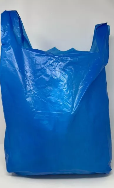 Plastic Vest Carrier Bags Supermarkets Shopping Stalls White Blue Red Clear 2