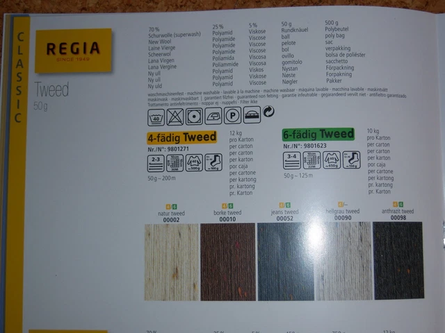90 €/1 kg Regia 4-fach Tweed Sockenwolle 50 g Strickgarn Schachenmayr