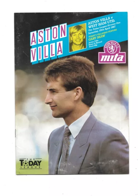 Aston Villa V West Ham United 25/04/1987 1St Division  (19)