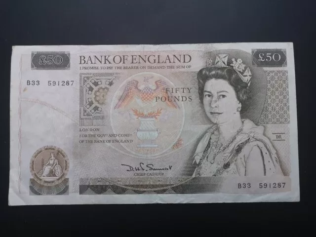 Bank Of England £50 Note Christopher Wren DHF Somerset B33