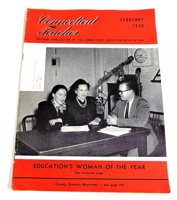 Connecticut Teacher Magazine FEB 1949 Vintage ads Connecticut Educational Assoc.