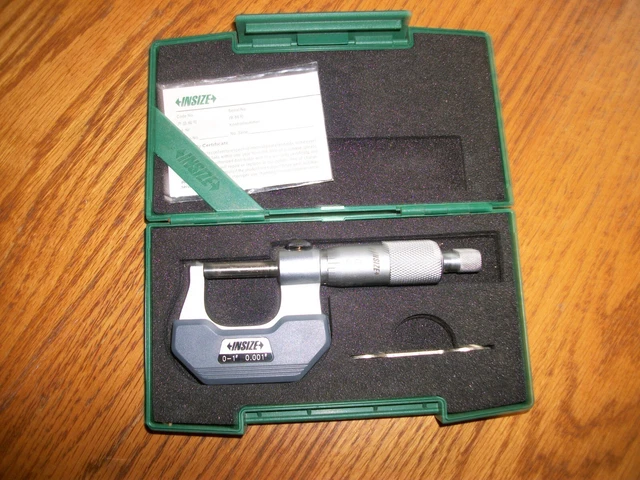 Vintage Insize 0-1'' 0.001'' Outside Micrometer Japan