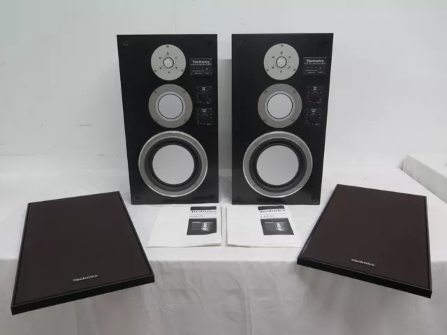 Technics model sb-5 homecomb disc 3 way speaker system black 23 inch