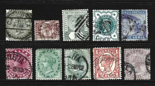 British Commonwealth ..  Queen Victoria issues from various countries .. 13316