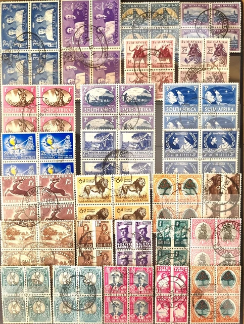 SOUTH AFRICA 26 Different Used Blocks of Stamps as Per Photo. All Good No Faults