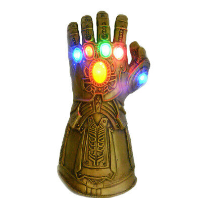Xcxrye Héros Infinity Gauntlet Thanos Gant Gauntlet Cosplay Thanos Accessoires LED A1 Avengers Endgame Gant Iron Man Infinity Gauntlet pour Les Adultes 