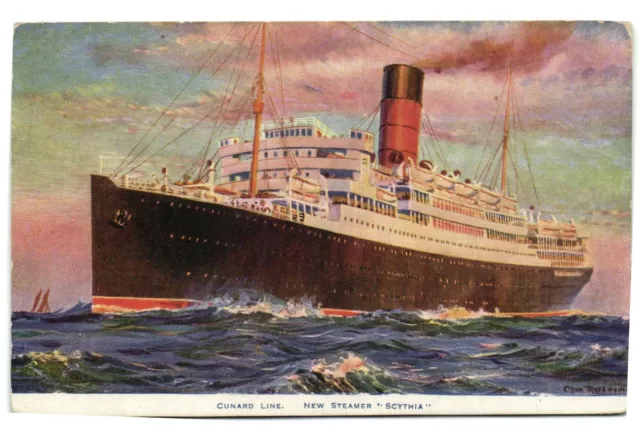 PC SHIPS, CUNARD LINE, RMS BERENGARIA, Vintage Postcard (b38644)