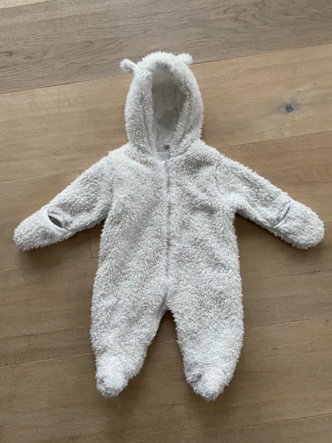 Eisbär FEETJE Teddy Baby Schneeoverall Winteranzug Gr. 56 TOP