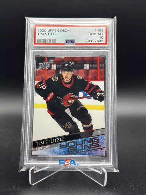 2020 Tim Stutzle Upper Deck Young Guns Rookie Card #482 PSA 10 Gem Mint Sens