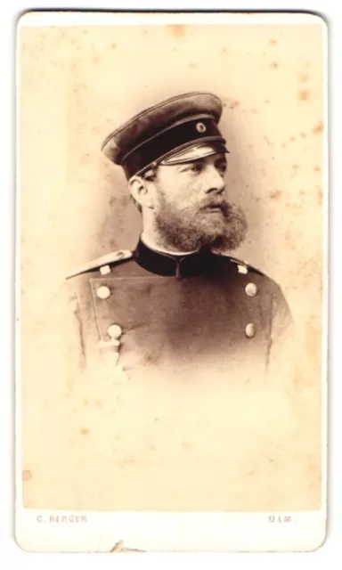 Fotografie C. Berger, Ulm, Portrait Chauvauleger in Uniform mit Eisernes Kreuz