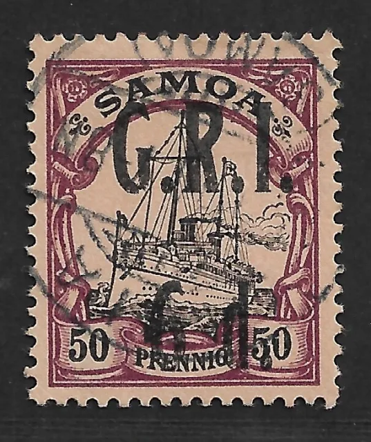 Samoa Brit. Besetzung Minr.  8 ° Apia ...14 7-8 N sign.  Auflage 6000 Stück