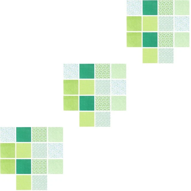 42 Pcs DIY Handcraft Fabric Twill Printed Quilted Quilting Bundles Shamrock The