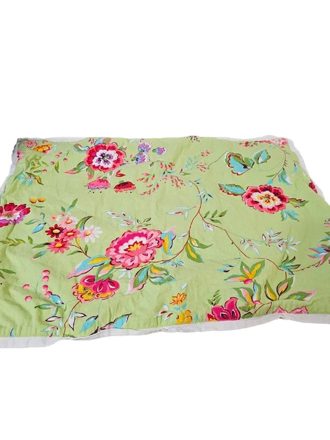 Tommy Hilfiger Rooftop Terrace Green Floral Pillow Cover COTTON