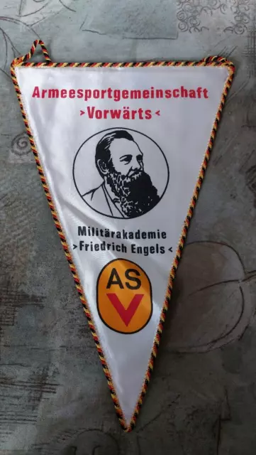 DDR Wimpel Armeesportgemeinschaft Vorwärts Militärakademie Friedrich Engels