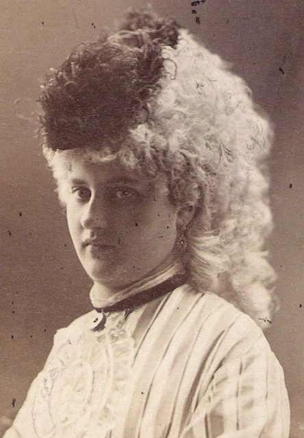 BIZARRE WILD PRE-PUNK HAIR! STRANGE GIRL Rare 1870 PHOTO Antique CDV FREAK Weird