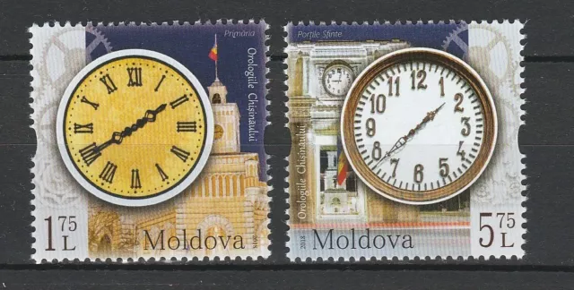 Moldova 2018 Historic clock towers 2 MNH stamps