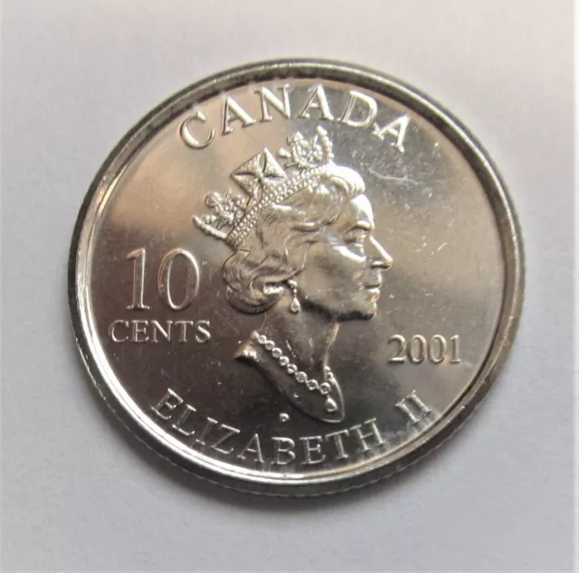 2001 Canada Year of Volunteers 10 Cent Dime - Circulated - combined shipping