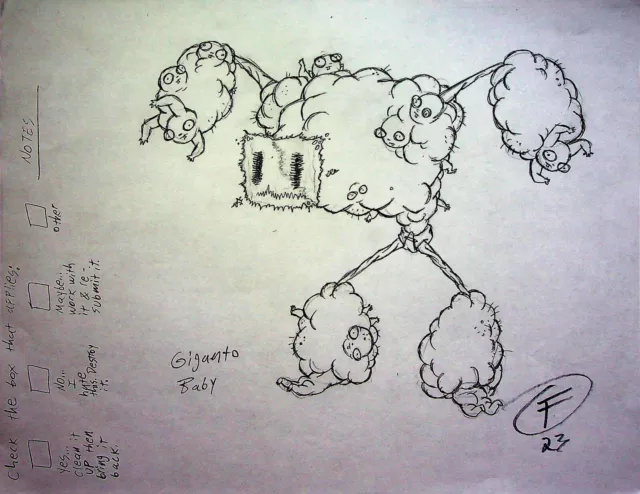 INVADER ZIM Production JOHN FOUNTAIN SIGNED Hand Drawn Model Cel Art #IZ