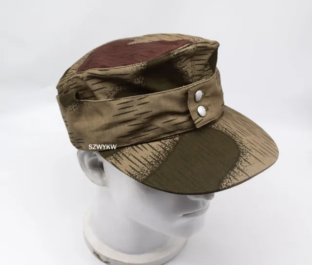 REPLICA WWII WW2 GERMAN ARMY ELITE M43 SPLINTER CAMO B HAT FIELD CAP 60cm
