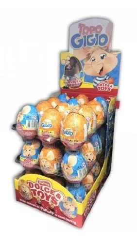 Topo Gigio 36 Ovetti di cioccolato al latte da 20gr con sorpresa