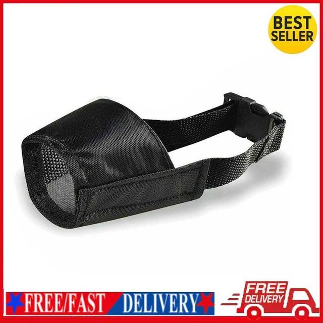 Correa de bozal ajustable para mascota de tela Oxford anti ladridos (1)