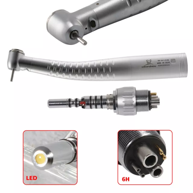 Turbina Dental Luz LED Fiber Optic High Speed Handpiece Standard Head