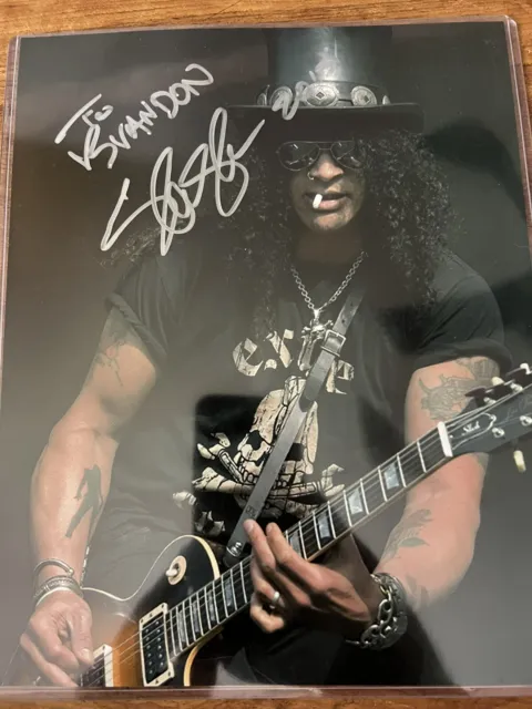 Slash Signed 8x10 Photo Guns N Roses