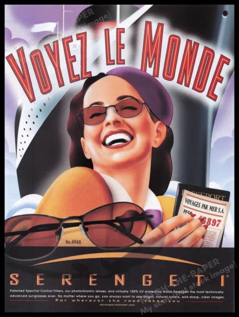 Sergenti Sunglasses 2000s Print Advertisement Ad 2001 "Voyez Le Monde"